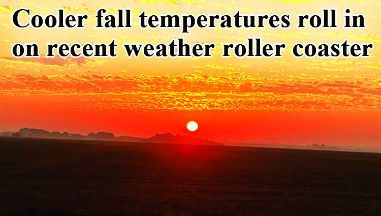 Cooler fall temperatures roll in on recent weather roller coaster