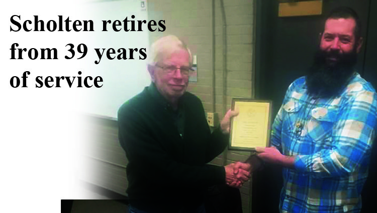 Scholten retires from 39 years of service