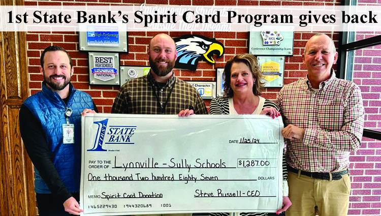 1st State Bank gives back to local schools through Spirit Card Program
