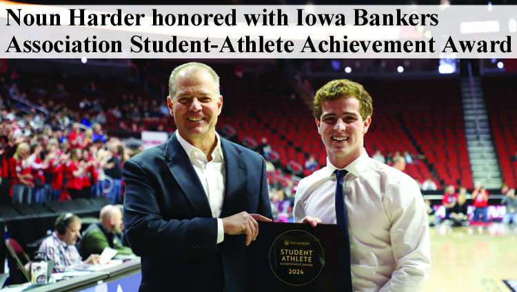 Noun Harder honored with Iowa Bankers Association Student Athlete Achievement Award