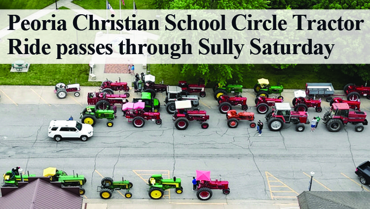 Peoria Christian School Circle Tractor Ride passes through Sully Saturday