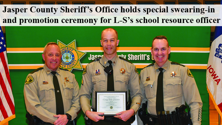 Jasper County Sheriff’s Office holds special swearing-in and promotion ceremony for beloved school resource officer