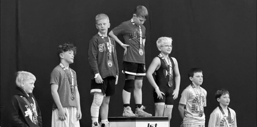Three Little Hawk wrestlers make podium at AAU Kids State