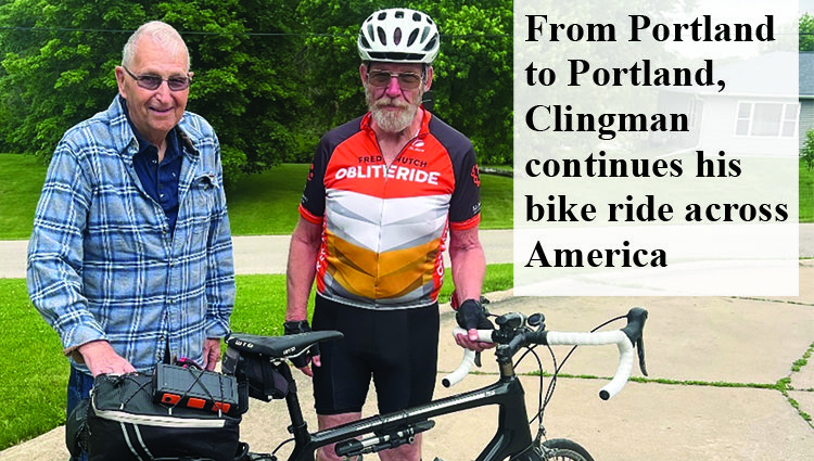 From Portland to Portland, Clingman continues his bike ride across America