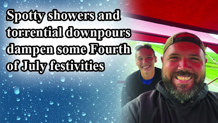 Spotty showers and torrential downpours dampen some 4th of July festivities