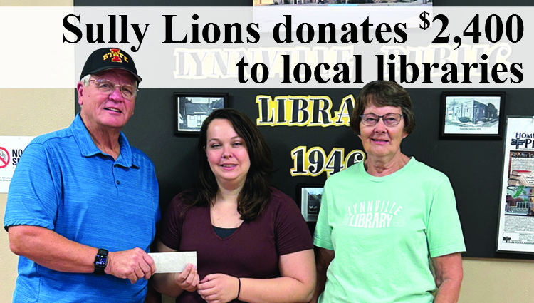 Sully Lions donate $2,400 to local libraries