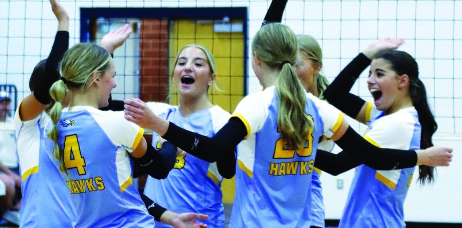 Hawk volleyball picks up first win at home quad
