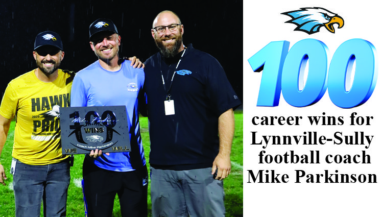 Coach Mike Parkinson hits milestone career feat with the L-S Hawks football team