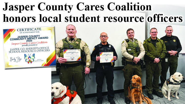 Jasper County Cares Coalition honors local student resource officers