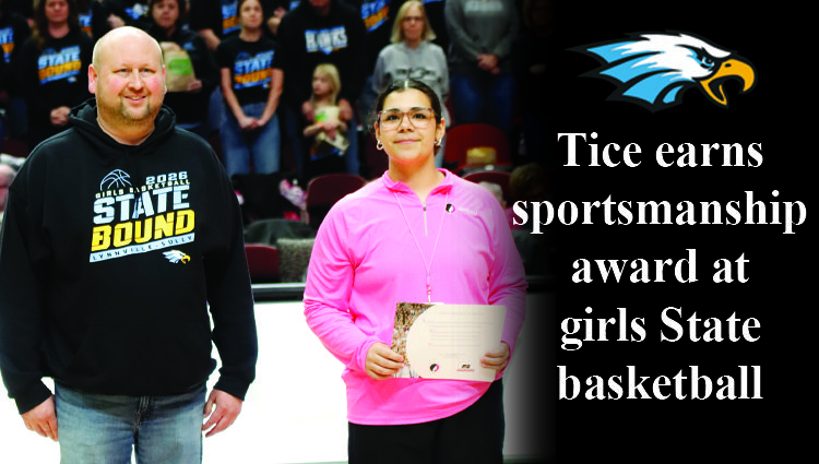 Tice recognized for good sportsmanship