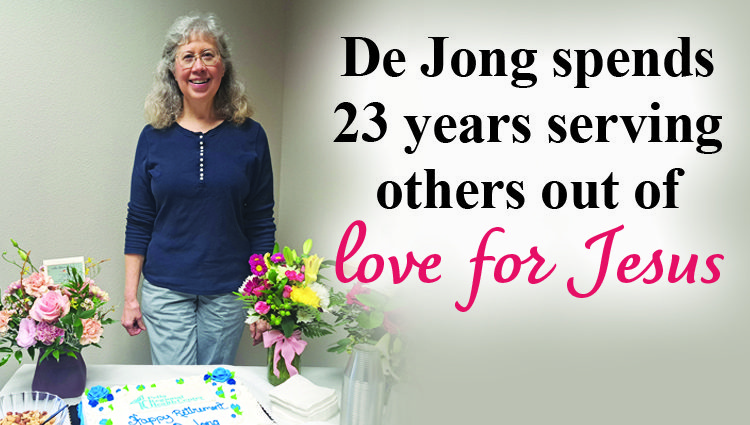 De Jong spends 23 years serving others out of love for Jesus