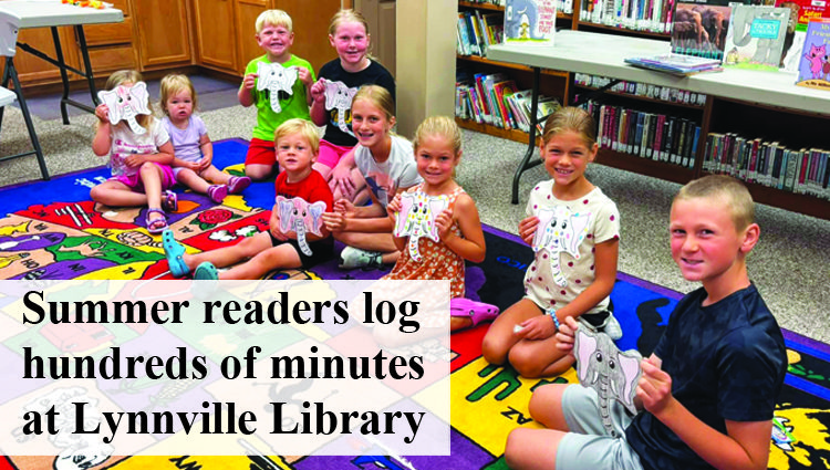 Summer readers log hundreds of minutes at Lynnville Library