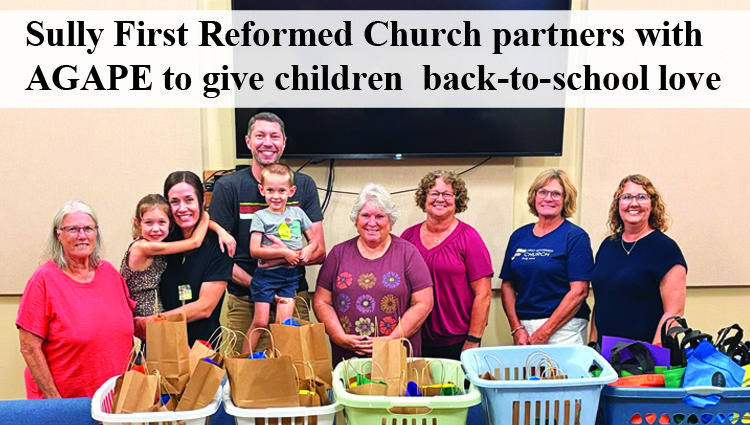 Sully First Reformed Church partners with AGAPE to give children back-to-school love